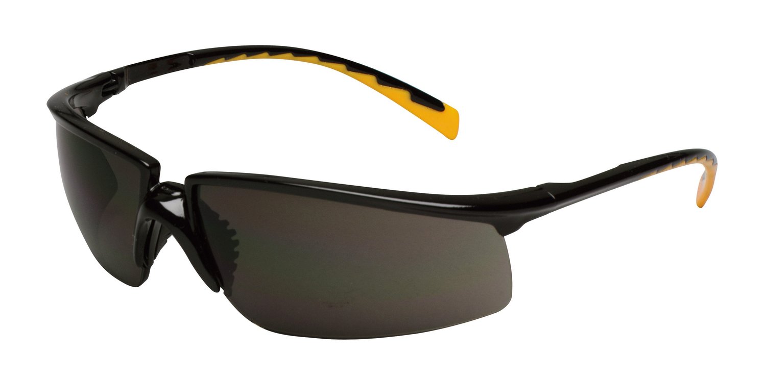 7000127536 - 3M Privo Protective Eyewear 12262-00000-20 Black Frame, Orange Accent Temple Tips, Gray Anti-Fog Lens, 20 EA/Case