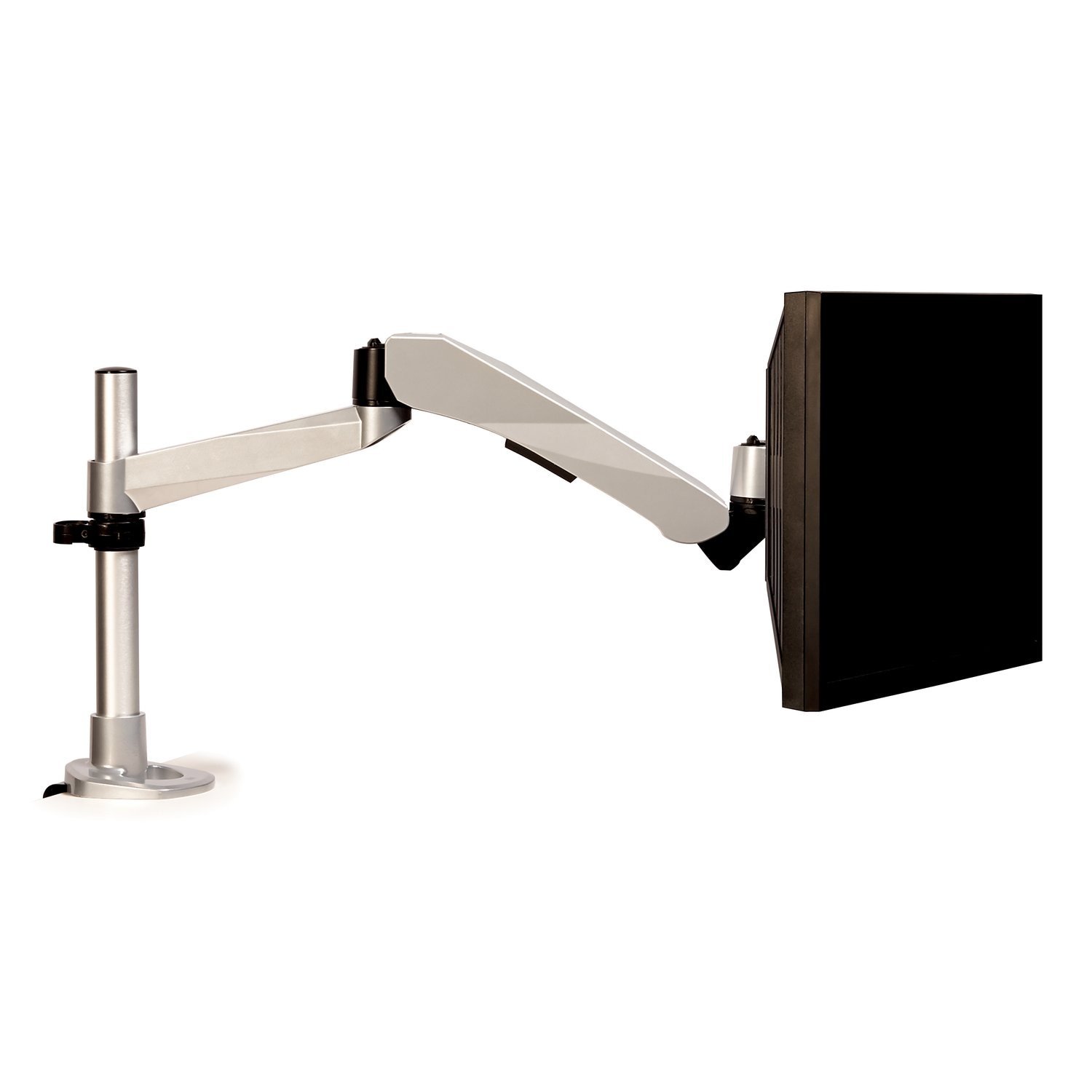 7100015744 - 3M Easy Adjust Desk Mount Single Monitor Arm, Silver, MA245S