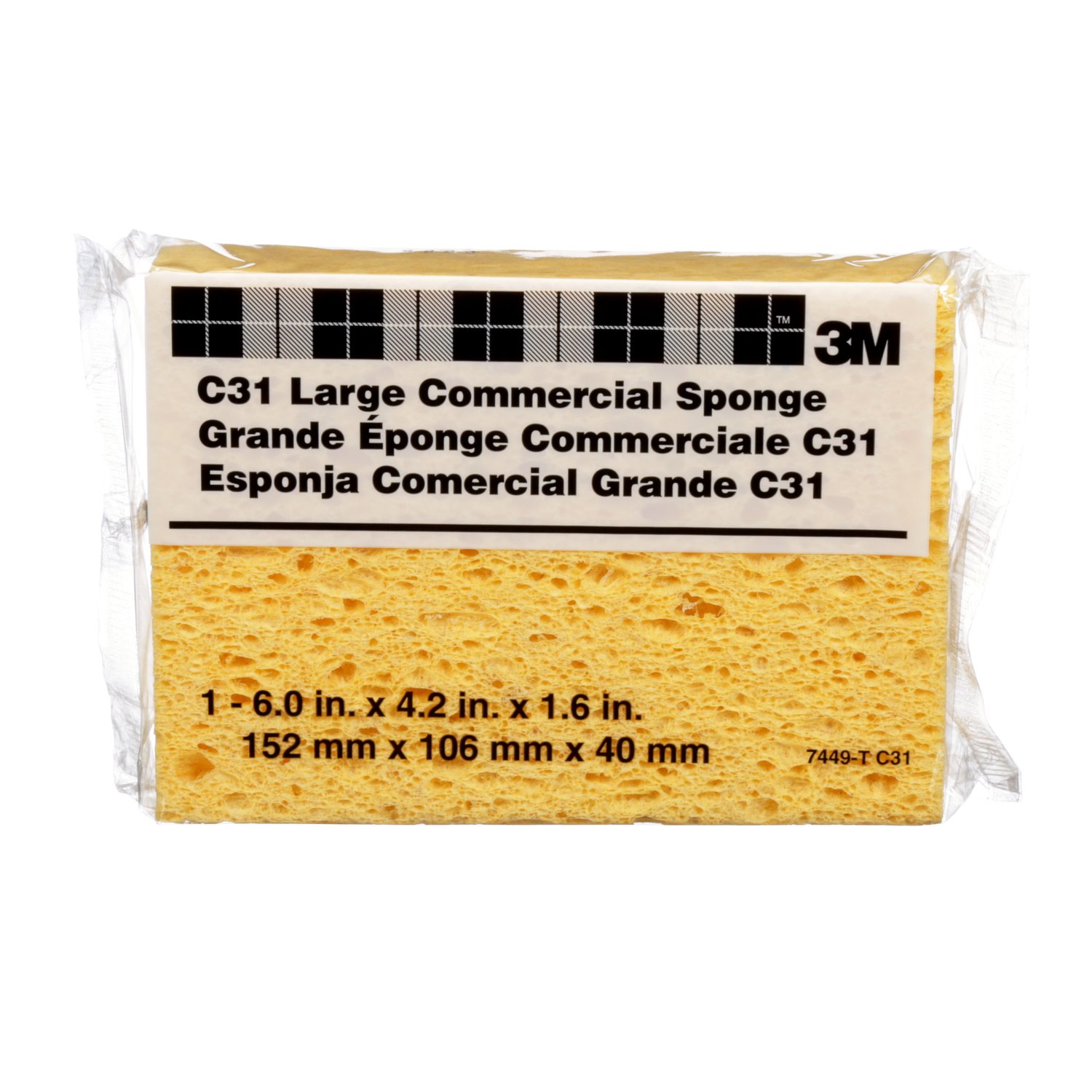 3M Commercial Cellulose Sponge, Yellow