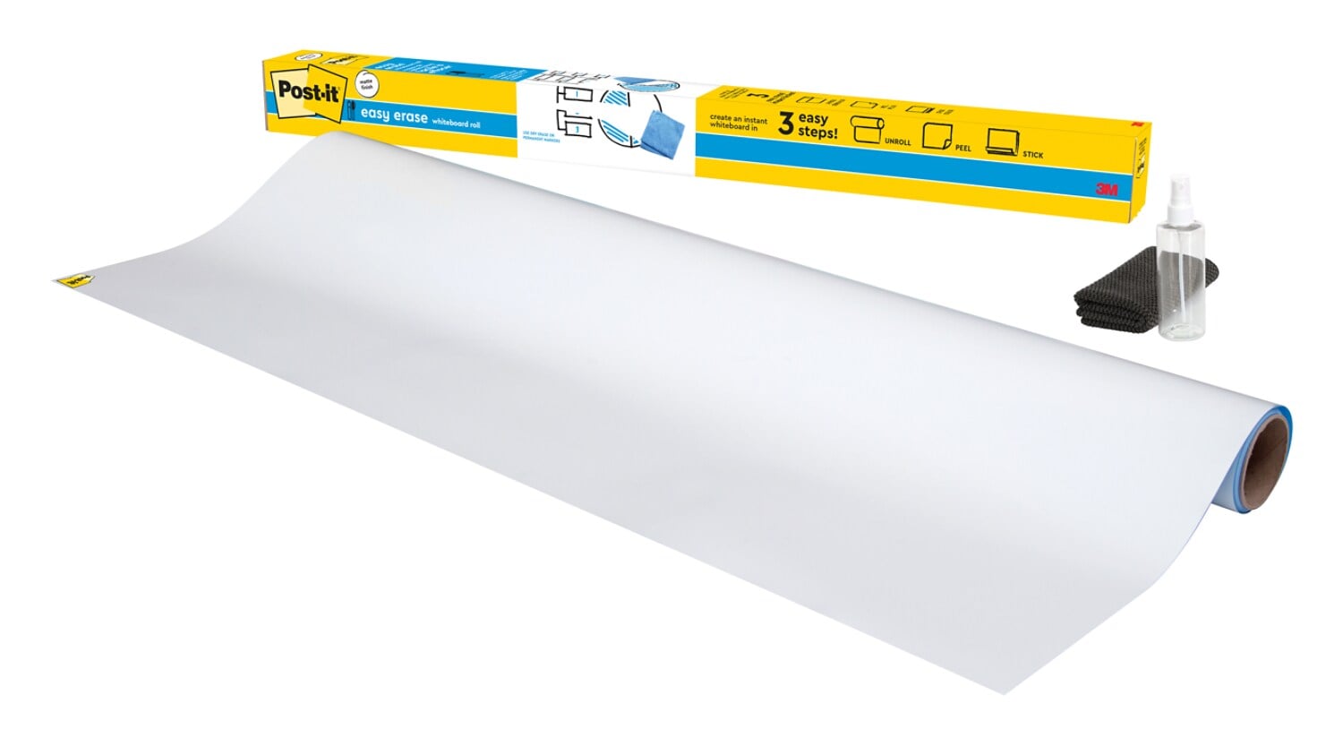 7100299404 - Post-it Easy Erase Permanent Marker Whiteboard Surface EE4x3, 4 ft x 3 ft (1.21 m x 91.4 cm)