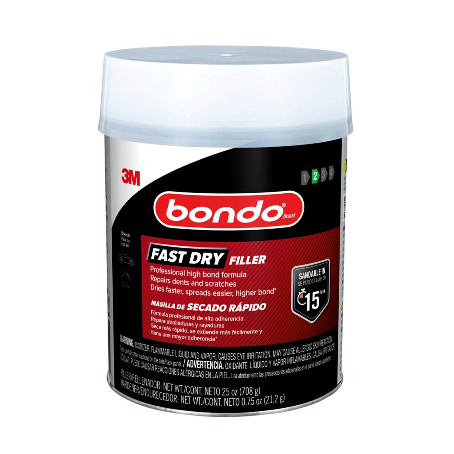 7100315441 - Bondo Fast Dry Filler FD-QT-ES, 25 oz (708.74 g), 6 per case