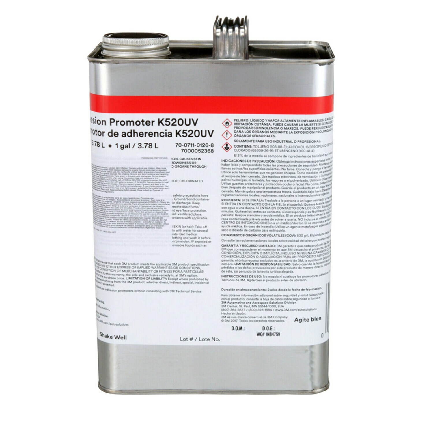 7000052368 - 3M Adhesion Promoter K520UV, 1 gal Can