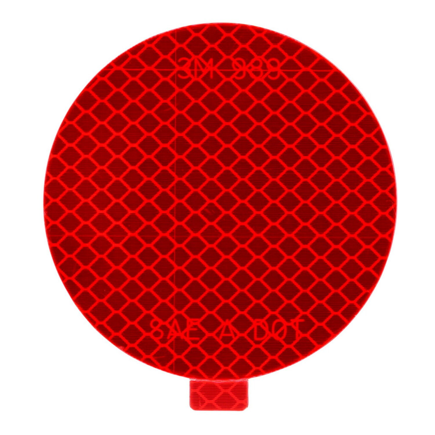 7000129482 - 3M Diamond Grade Reflectors 989-72-3, Red, 3 in dia, 50/Package