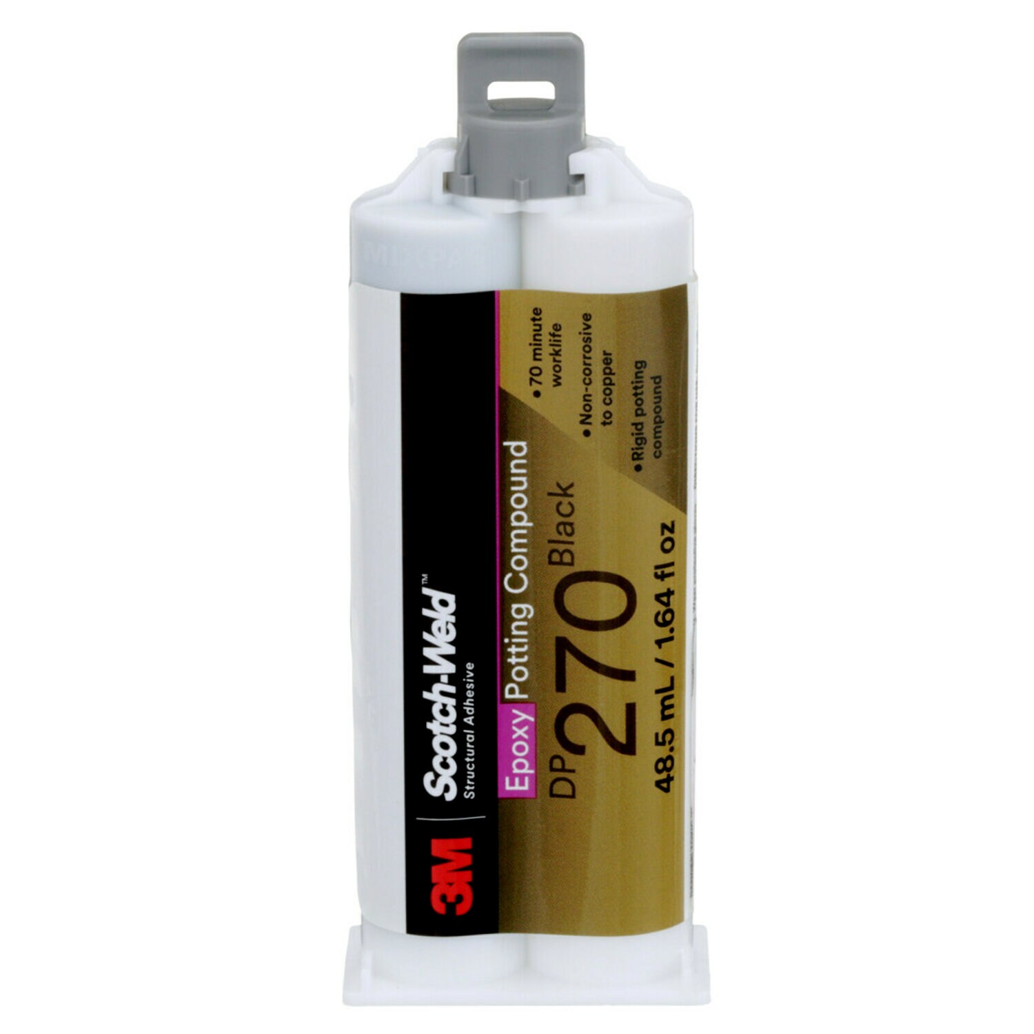 7100148745 - 3M Scotch-Weld Epoxy Potting Compound DP270, Black, 48.5mL Duo-Pak, 12/Case