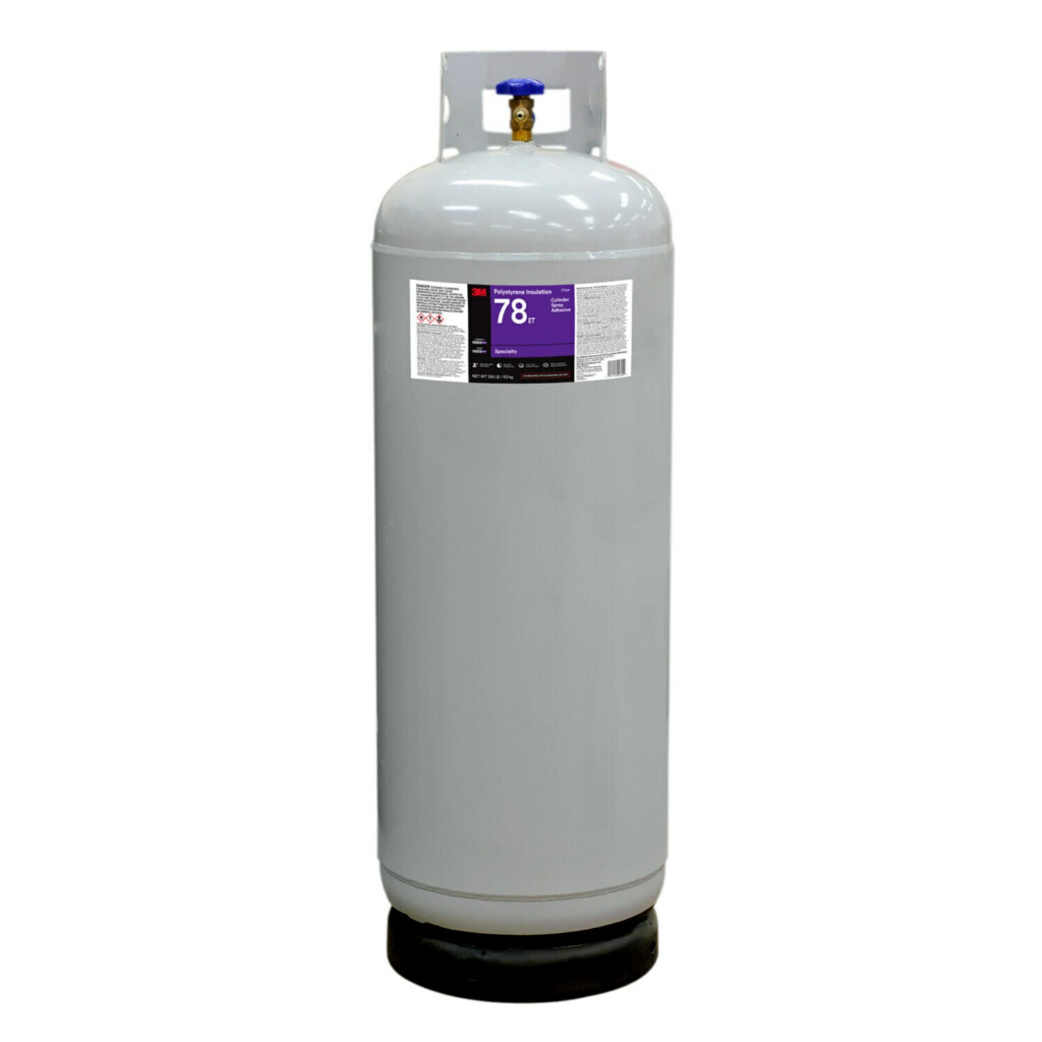 7100138682 - 3M Polystyrene Insulation 78 ET Cylinder Spray Adhesive, Clear, Intermediate Cylinder (Net Wt 139 lb)