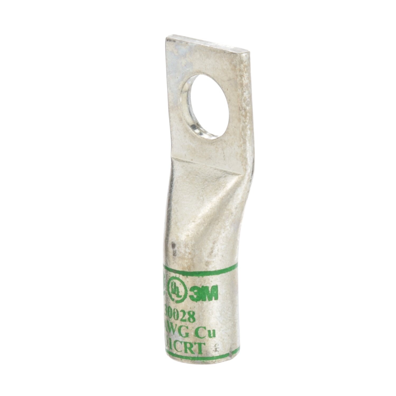 7000031393 - 3M Scotchlok Copper One Hole Lug 30028, up to 35 kV, 1 AWG, Stud Size 3/8 (10), Green, 10/Case