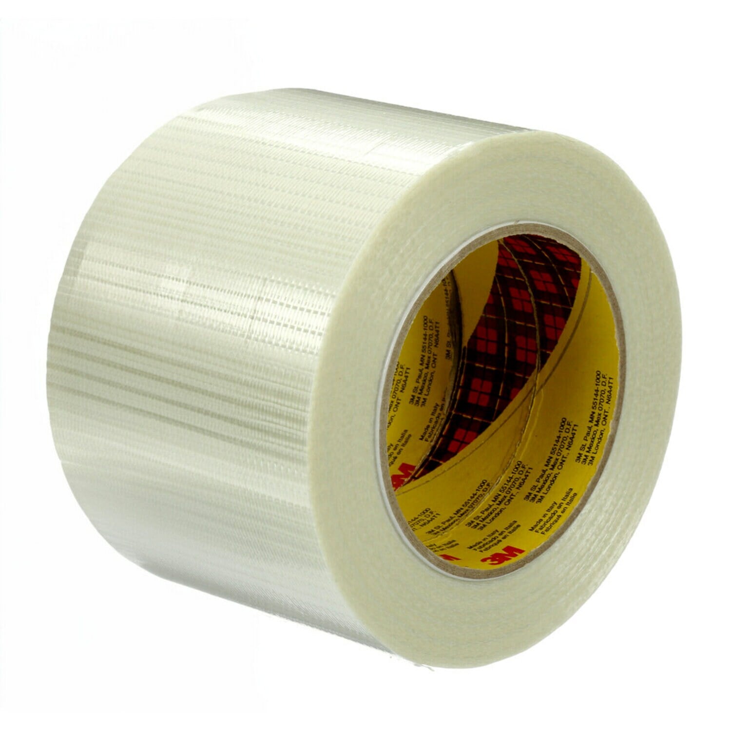 7000137063 - Scotch Bi-Directional Filament Tape 8959, Clear, 4 in x 60 yd, 5.7 mil, 12 Roll/Case