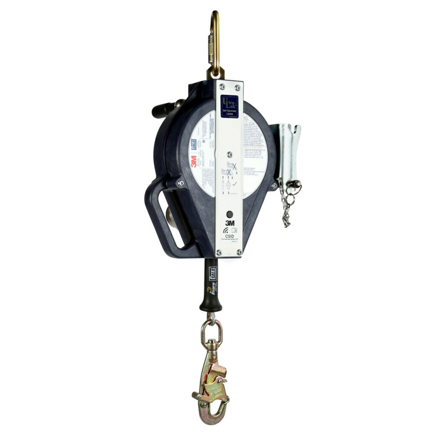 7012819274 - 3M DBI-SALA Ultra-Lok 3-Way Retrieval Self-Retracting Lifeline with Bracket 3503886, Galvanized Cable, 50 ft
