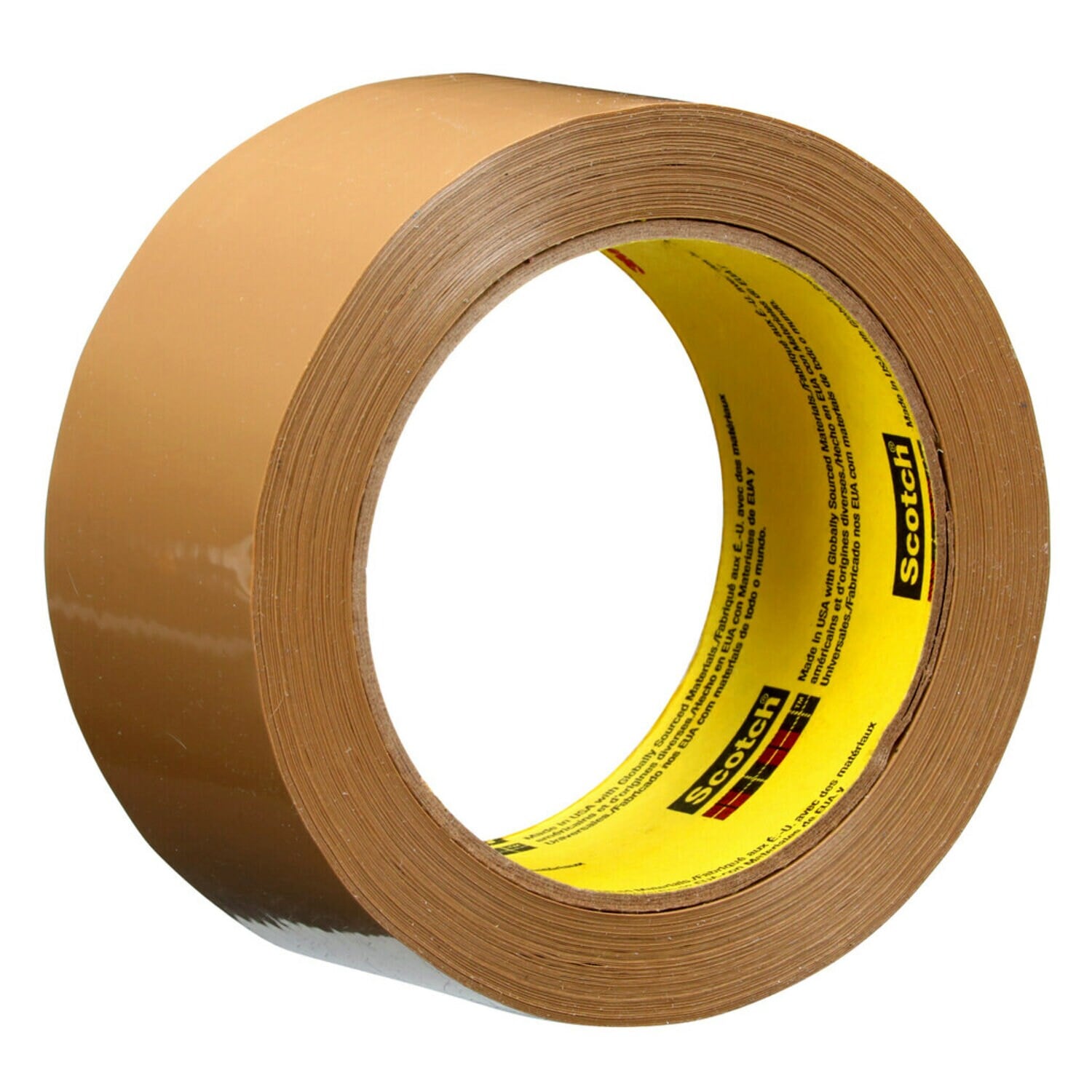 7100280079 - Scotch Box Sealing Tape 375+ High Tack, Tan, 48 mm x 50 m, 36 Rolls/Case