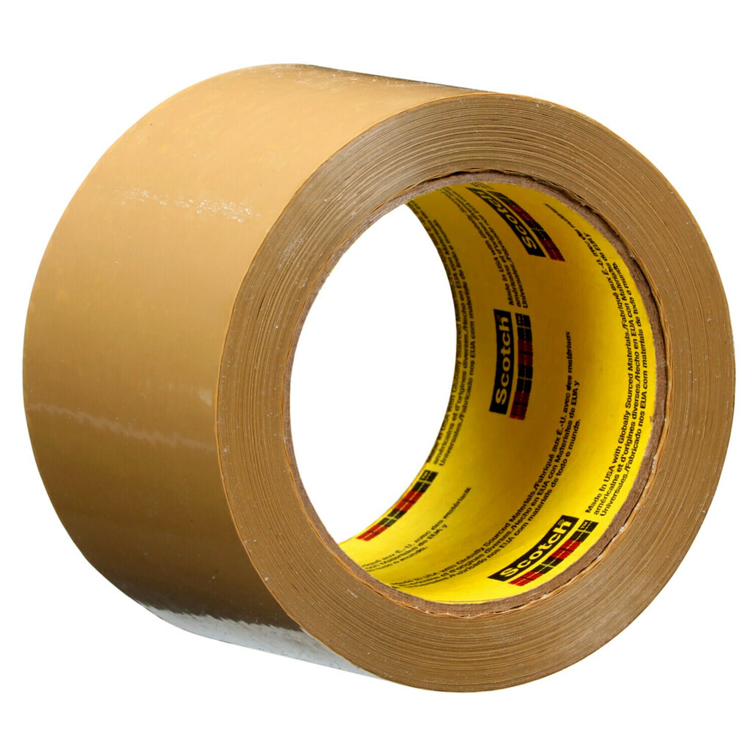 7100279675 - Scotch Box Sealing Tape 375+ High Tack, Tan, 72 mm x 50 m, 24 Roll/Case