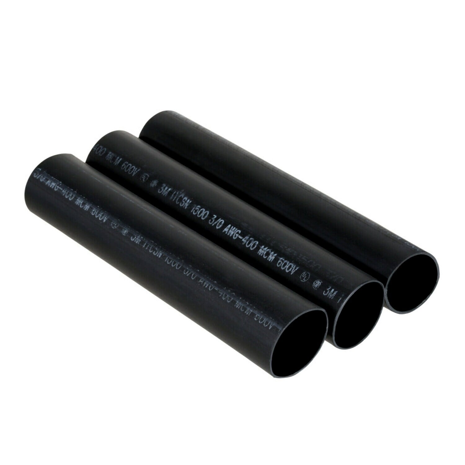 7010350258 - 3M Heat Shrink Heavy-Wall Cable Sleeve ITCSN-1500, Black, 9 in Length pieces, 3 pieces/pack, 12 packs/case