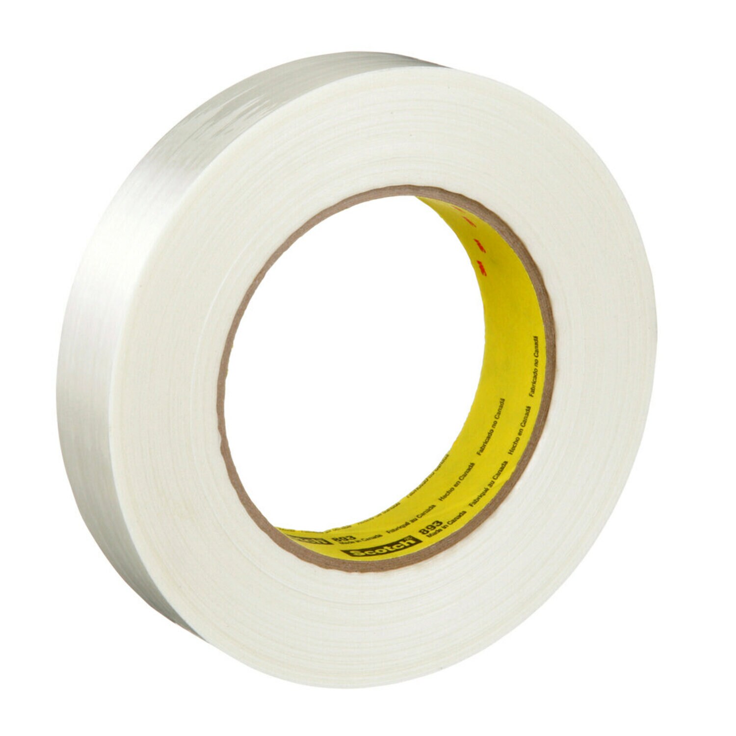 7000137296 - Scotch Filament Tape 893, Clear, 18 mm x 720 m, 6 mil, 1 roll per case