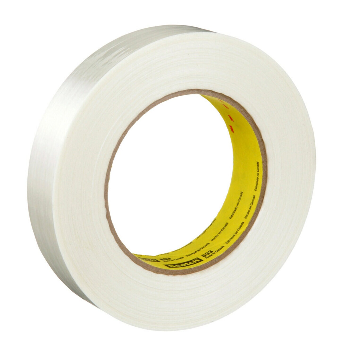 7000123845 - Scotch Filament Tape 893, Clear, 12 mm x 330 m, 6 mil, 12 Roll/Case
