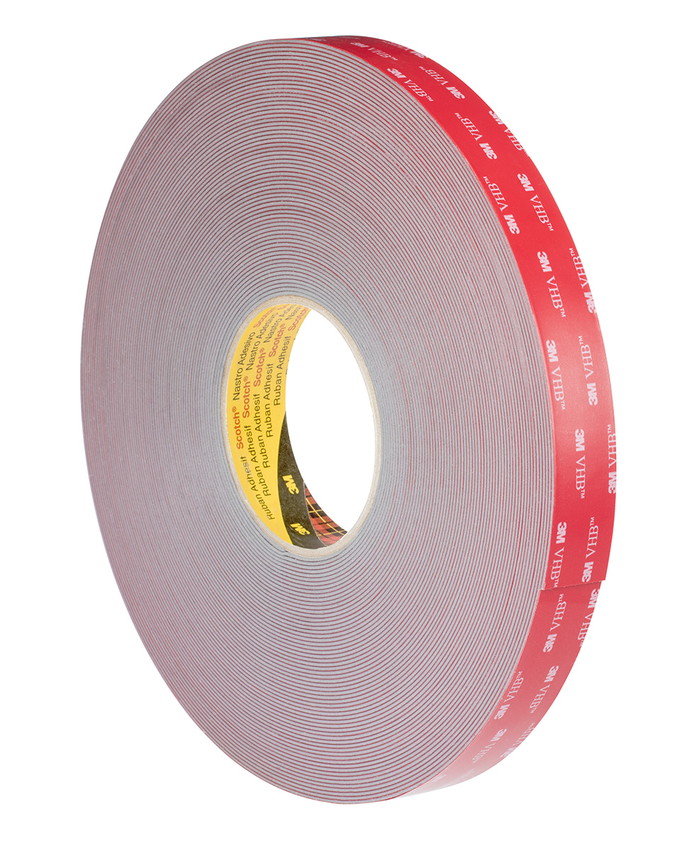 Adhesives and Tapes 3M VHB RP25 Tape Strip - 1 in. L x 1.5 in. Pack of 25 Pcs. Gray Double-Sided Tape with Acrylic Adhesive W 