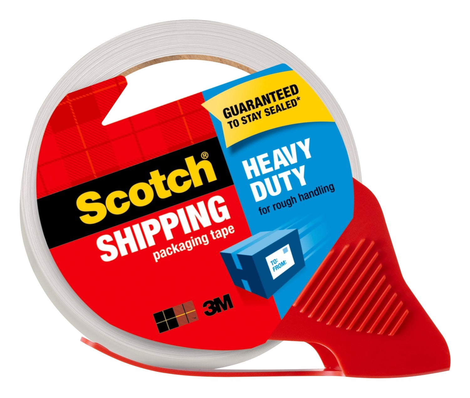 7100232724 - Scotch Heavy Duty Shipping Packaging Tape 3850-RD-12WC, 1.88 in x 54.6 yd (48 mm x 50 m), Refillable Dispenser