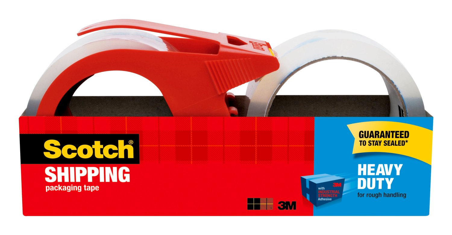 7100253454 - Scotch Heavy Duty Shipping Packaging Tape 3850S-21RD-3GC, 1.88 in x 38.2 yd (48 mm x 35 m) 2 Pack
