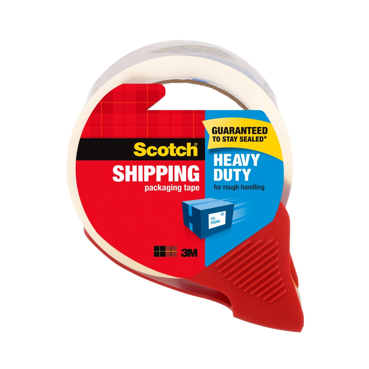 7100252851 - Scotch Heavy Duty Shipping Packaging Tape 3850S-RD-6WC, 1.88 in x 38.2 yd (48 mm x 35 m), Refillable Dispenser