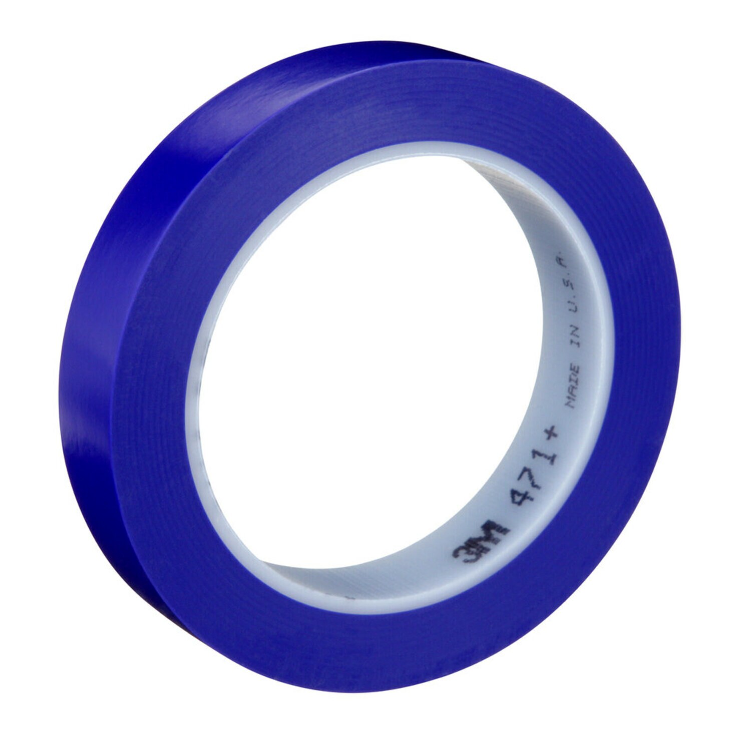 7100055259 - 3M Vinyl Tape 471+, Indigo, 3/4 in x 36 yd, 5.3 mil, 48 Roll/Case, Individually Wrapped Conveniently Packaged