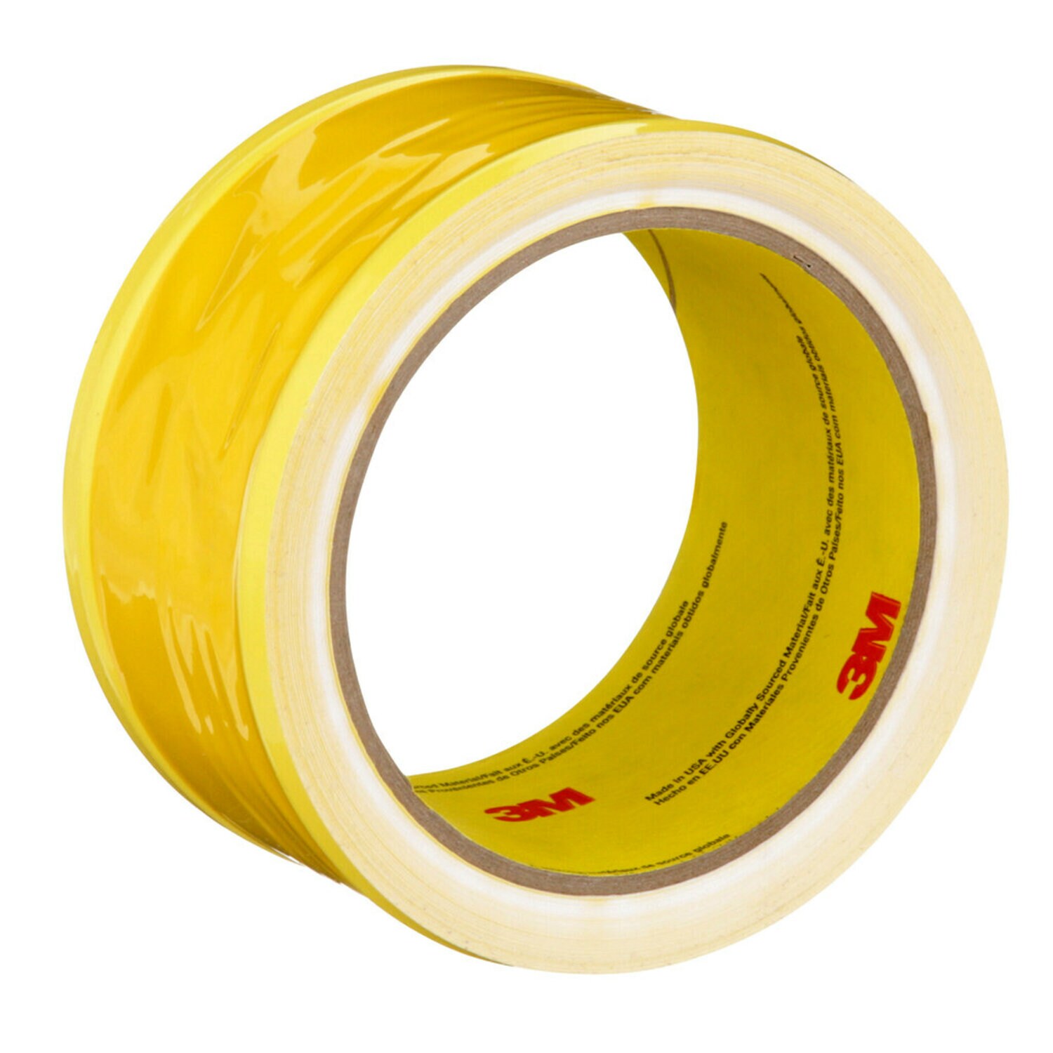 7000048596 - 3M Riveters Tape 695, Yellow with White Adhesive, 2 in x 36 yd, 3 mil, 24 Roll/Case