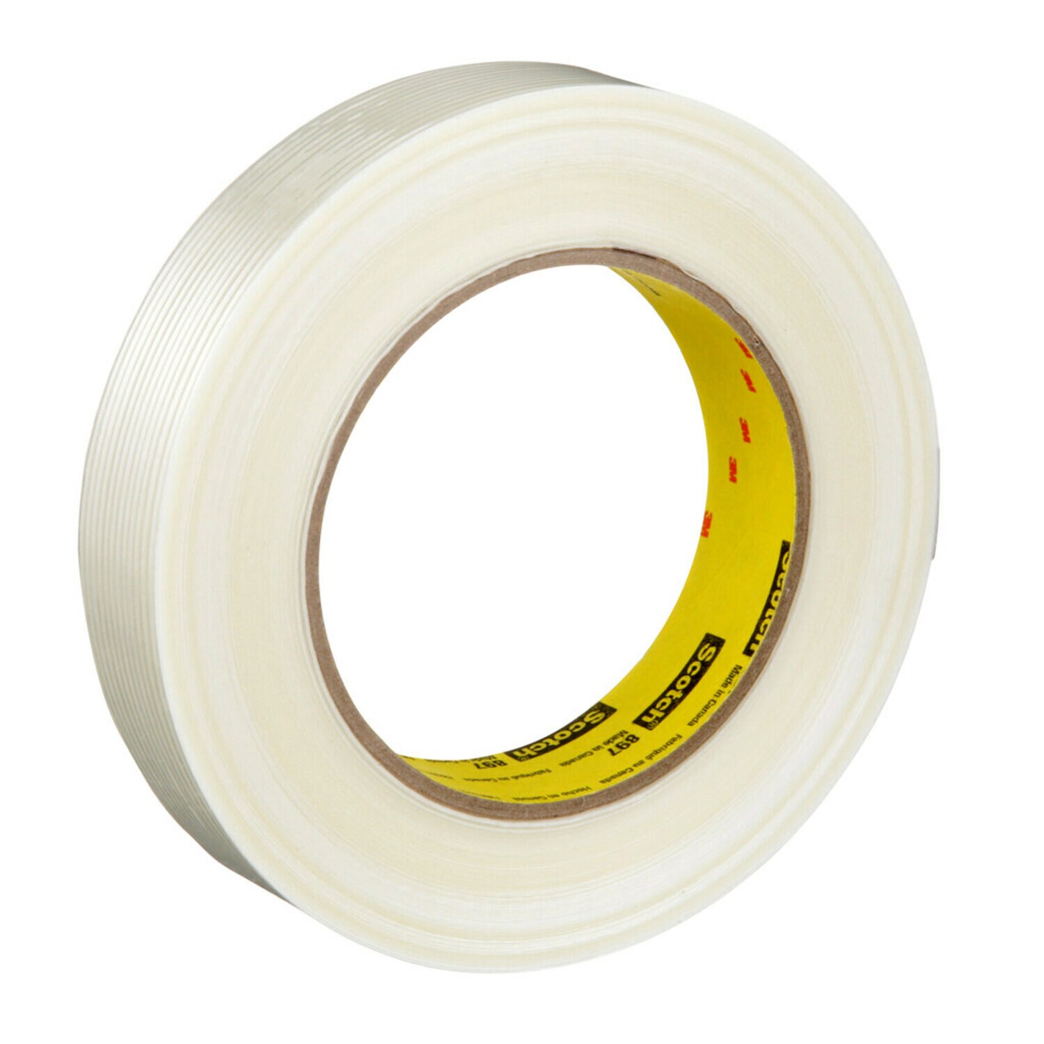 7000123442 - Scotch Filament Tape 897, Clear, 24 mm x 55 m, 5 mil, 36 Roll/Case
