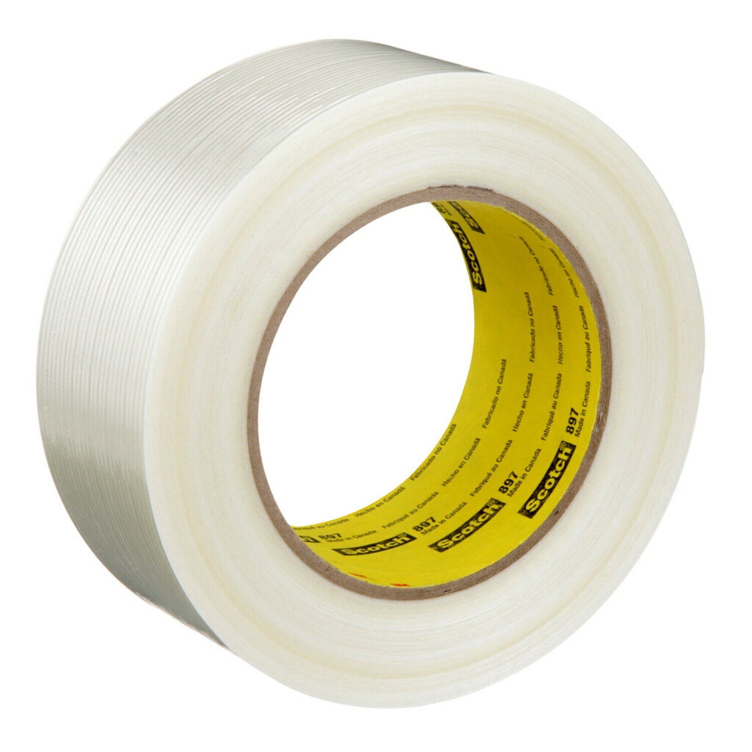 7000123443 - Scotch Filament Tape 897, Clear, 48 mm x 55 m, 5 mil, 24 rolls per case
