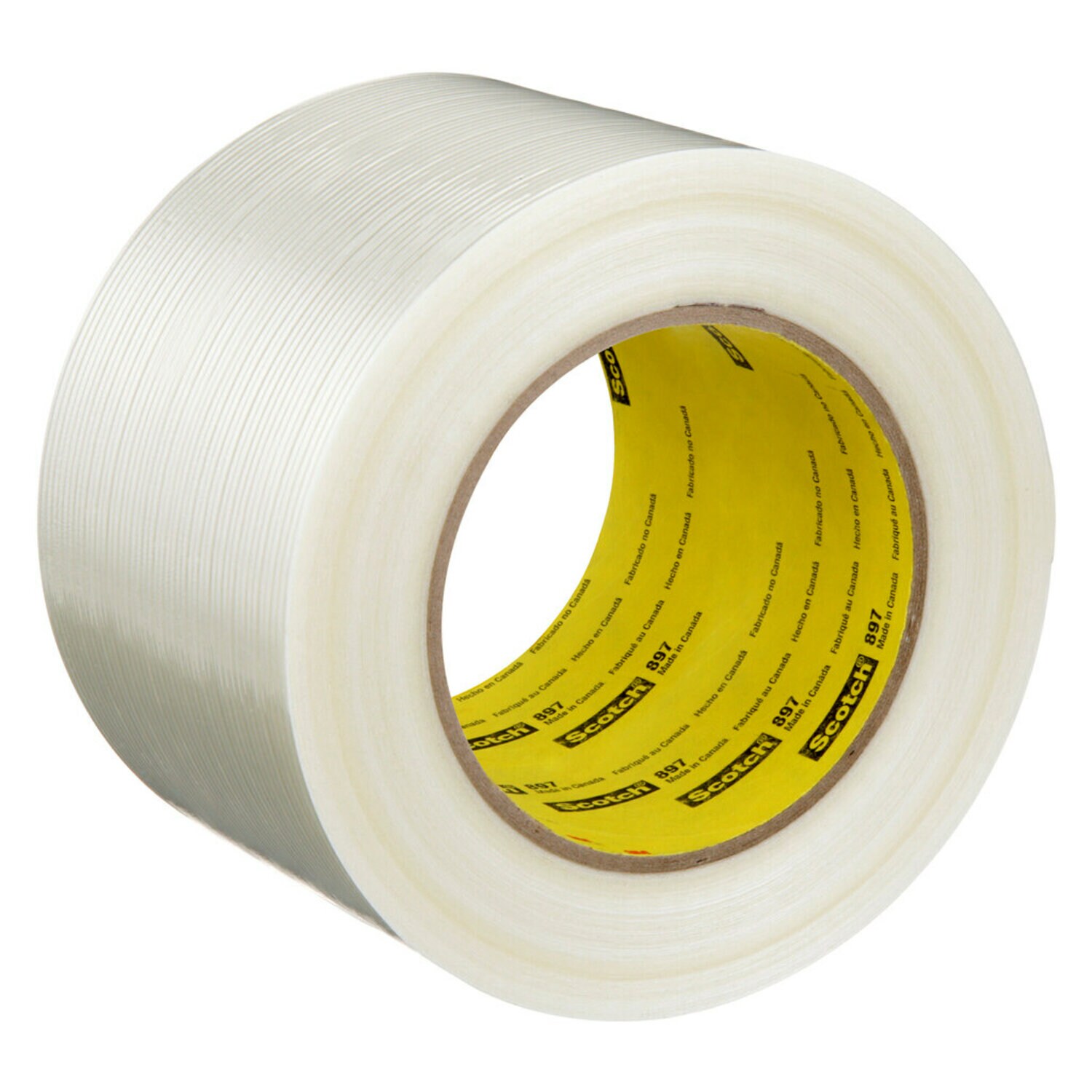 7000136840 - Scotch Filament Tape 897, Clear, 72 mm x 55 m, 5 mil, 12 Roll/Case