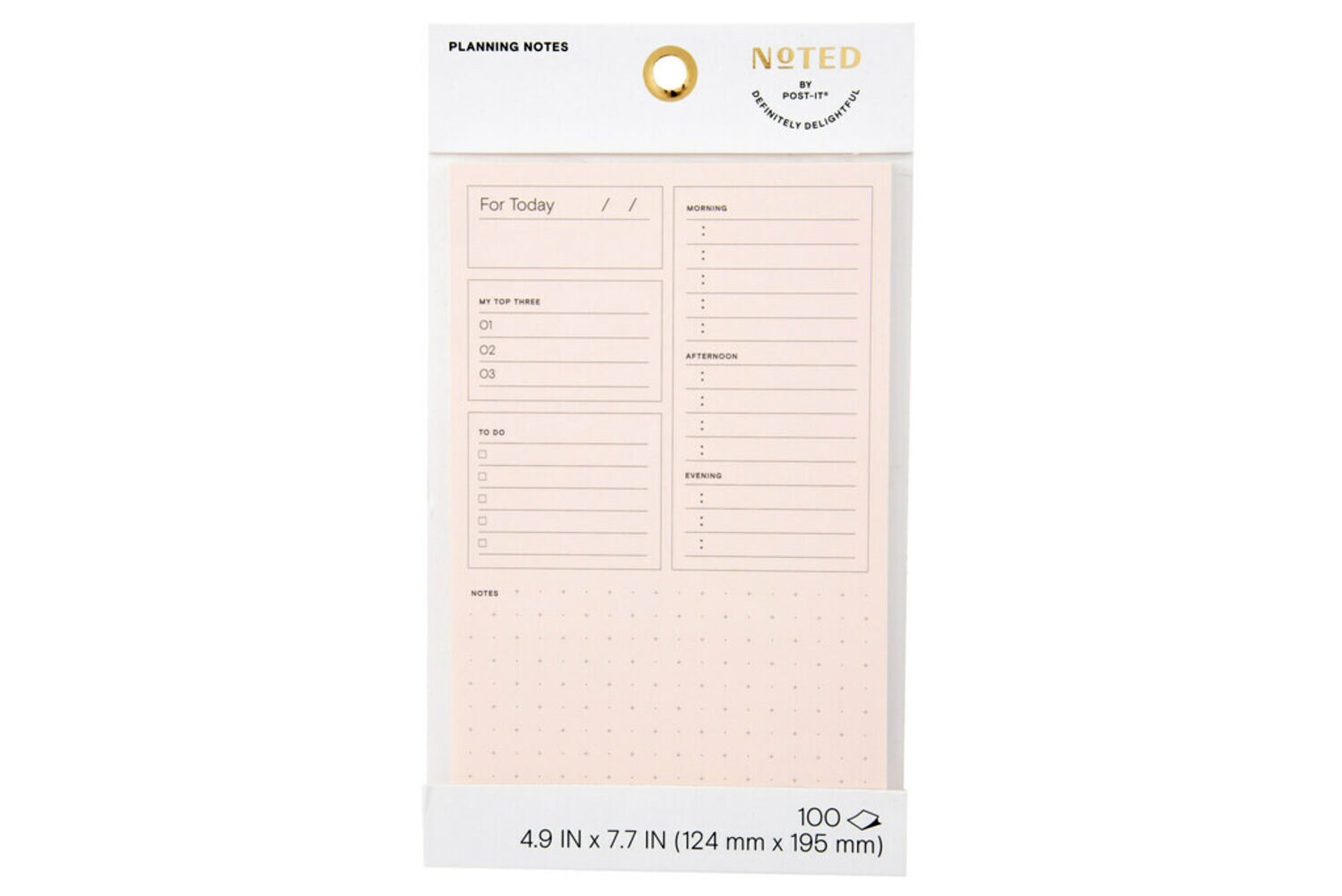 7100305974 - Post-it Planning Notes NTD8-58-1, 4.9 in x 7.7 in (124 mm x 195.5 mm), 100% PEFC, SGSCH-PEFC-COC-110078