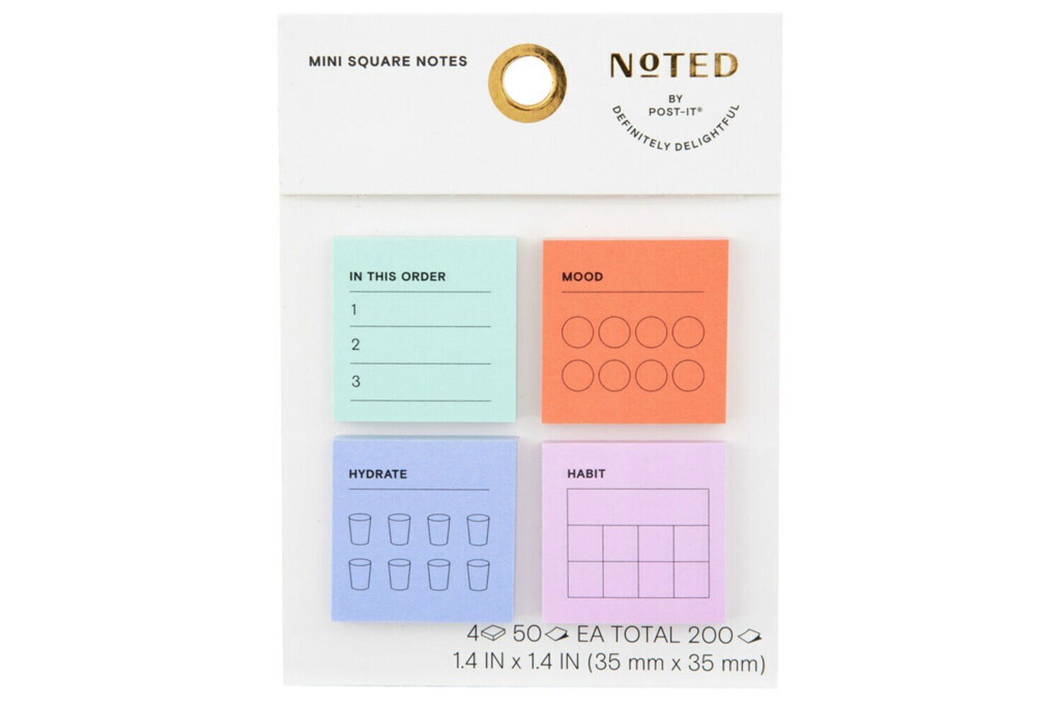7100305836 - Post-it Mini Notes NTD8-MINI-1, 1.4 in x 1.4 in (35 mm x 35 mm)