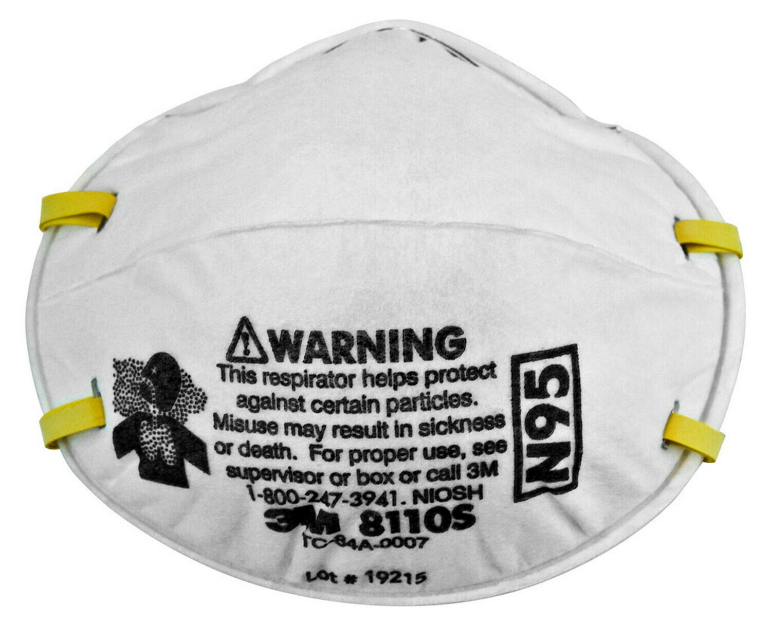 7000052065 - 3M Particulate Respirator 8110S, N95 160 EA/Case