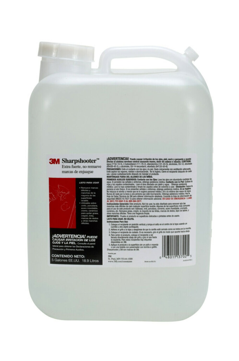 7100066106 - 3M Sharpshooter Extra Strength No-Rinse Mark Remover, 5 Gallon, 1/Case