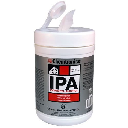 SIP91P - CHEMTRONICS ISOPROPYL ALCOHOL WIPES 5IN x 8IN