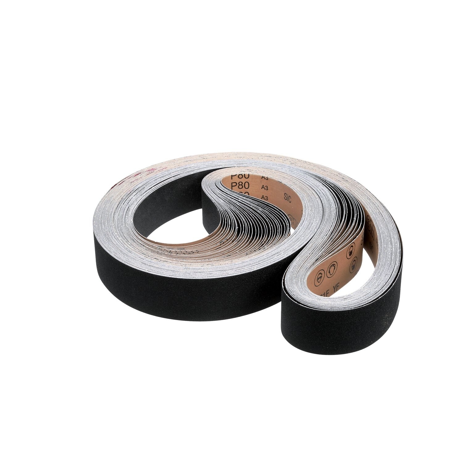 7010511934 - 3M Cloth Belt 461F, P150 XF-weight, 2 in x 132 in, Film-lok, Single-flex