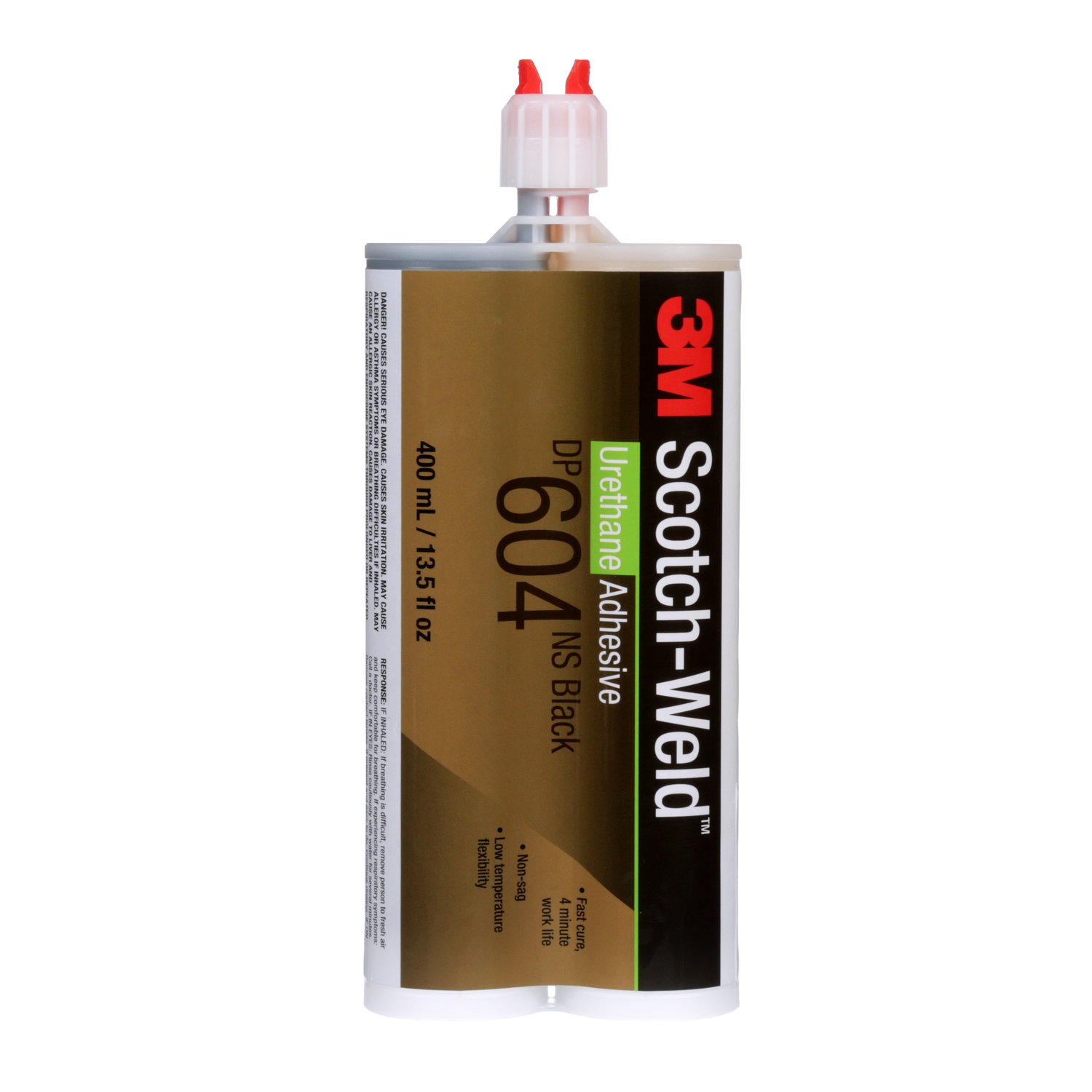 7100069452 - 3M Scotch-Weld Urethane Adhesive DP604NS, Black, 400 mL Duo-Pak, 6/Case