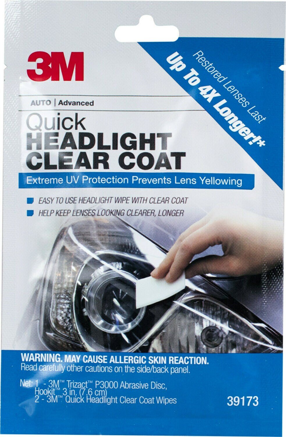 7100140431 - 3M Quick Headlight Clear Coat, 39173, 6 per case