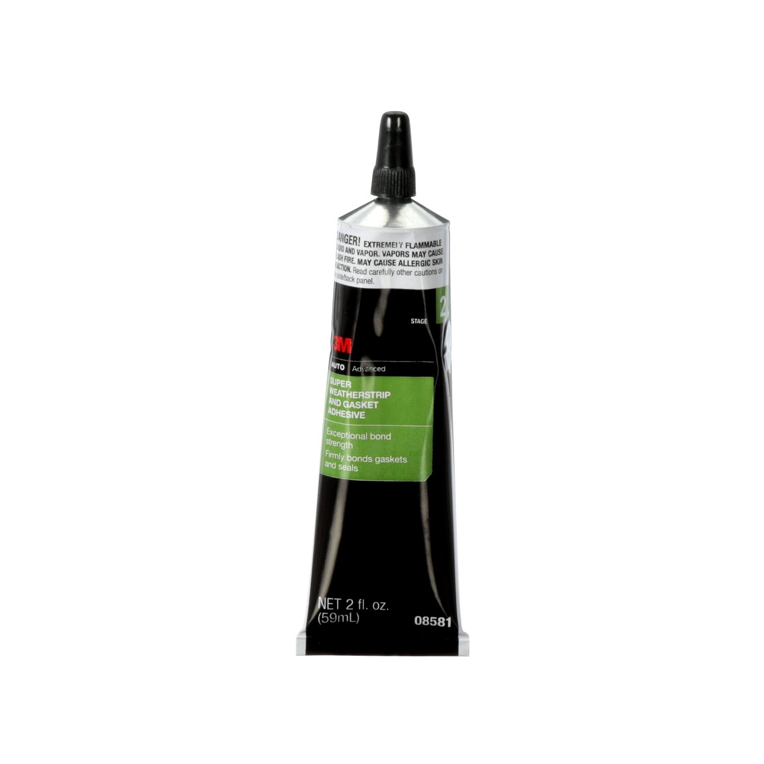 7010328150 - 3M Super Weatherstrip and Gasket Adhesive, 08581, 2 fl oz Tube, Black, 12 per case
