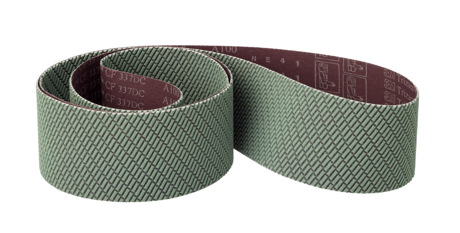 7010511589 - 3M Trizact Cloth Belt 337DC, A100 X-weight, 3 in x 10-11/16 in, Film-lok, No Flex