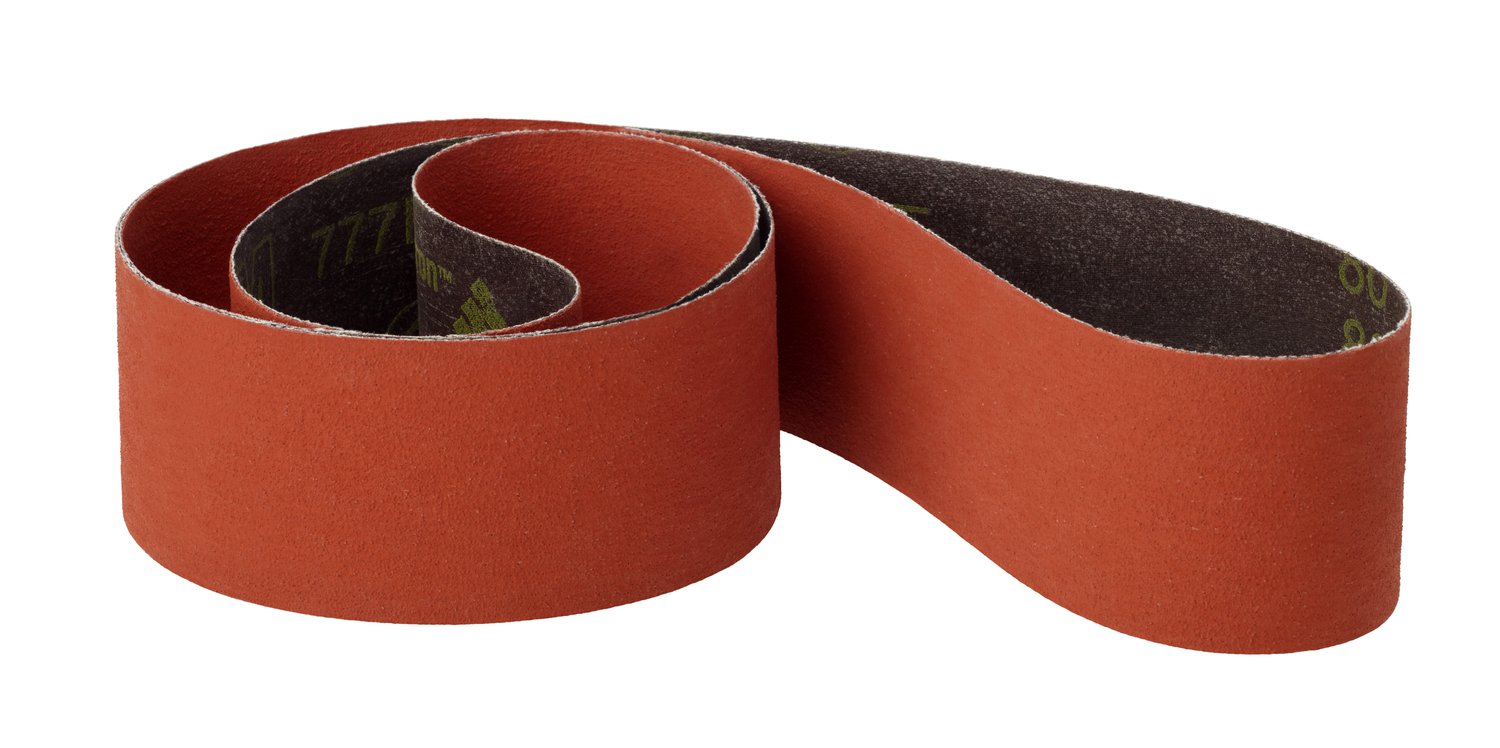 7100188681 - 3M Cloth Belt 777F, 6 in x 354 in, 80 YF-weight, Soft Full-Flex, Sinelok, 10 ea/Case