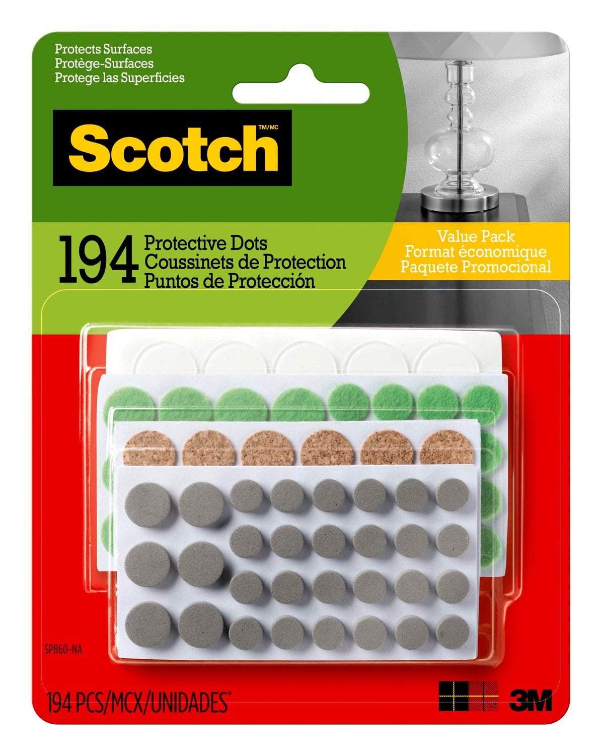 7100112860 - Scotch Surface Protection, SP860-NA, 194 Pack
