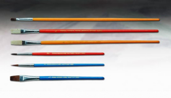  - Long Handle White Bristle Bright