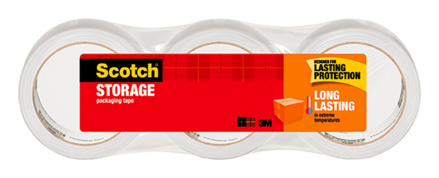 7100116241 - Scotch Long Lasting Storage Packaging Tape 3650-3, 1.88 in x 54.6 yd (48 mm x 50 m), 3pk