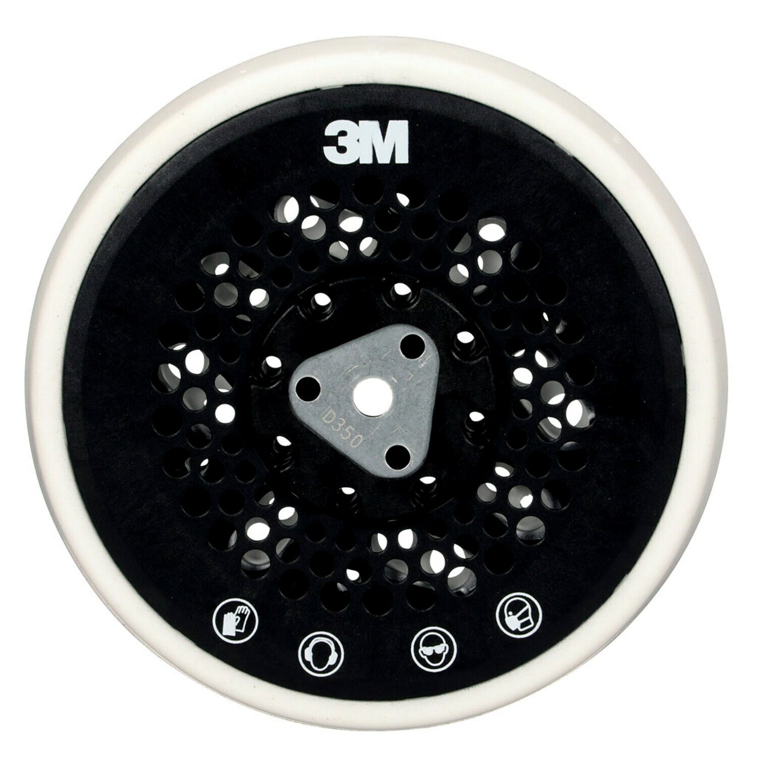 7100322547 - 3M Hookit Clean Sanding Multi-Connection Disc Pad 30062, 6 in (150 mm), 53 Holes, 5/Case