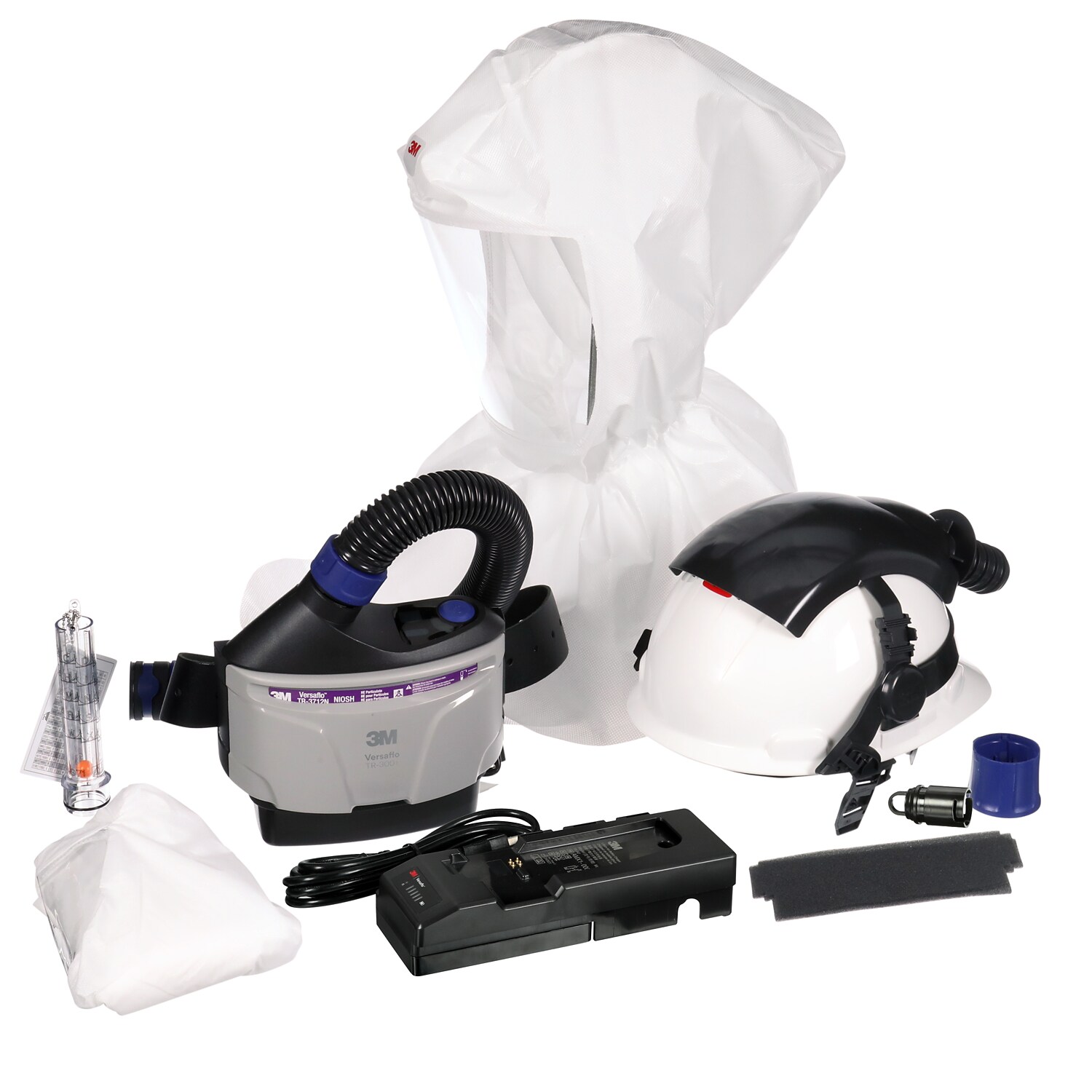7100307877 - 3M Versaflo Industrial Hard Hat with Hood PAPR Kit TR-300N+ IHK, 1 EA/Case