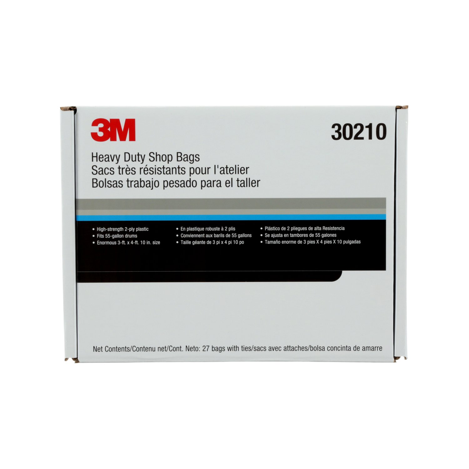 7000125077 - 3M Heavy-Duty Shop Bags 30210, 55 gal, 27 Bags/Pack, 1 Pack/Case
