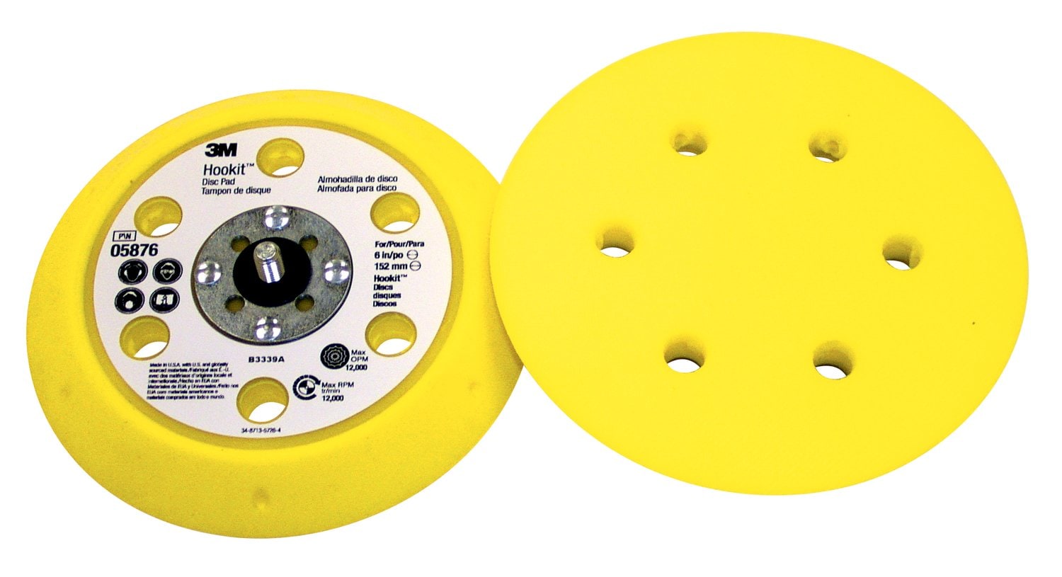 7100032853 - 3M Xtract Standard Back-up Pad, 05876, 152 mm x 19 mm x 7.93 mm, External 6 Holes, 10 ea/Case