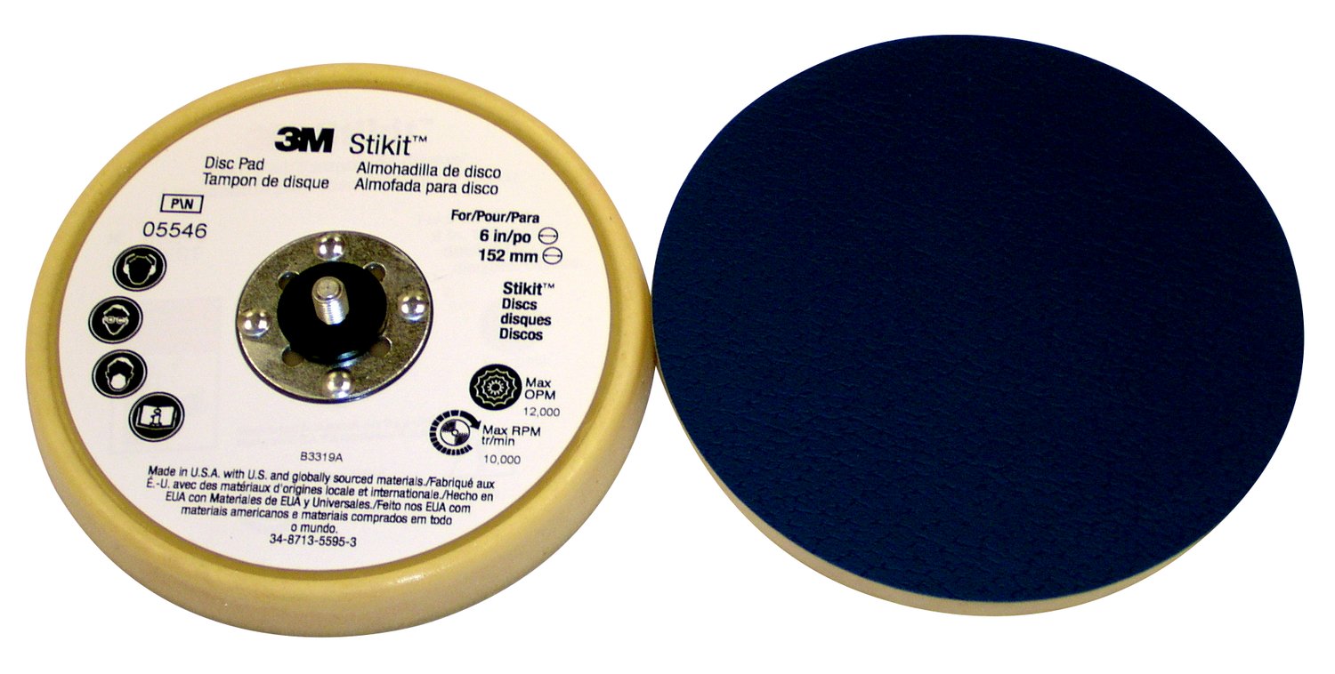 7100029070 - 3M Stikit Low Profile Finishing Disc Pad 05546, 6 in x 11/16 in
5/16-24 External, 10 ea/Case