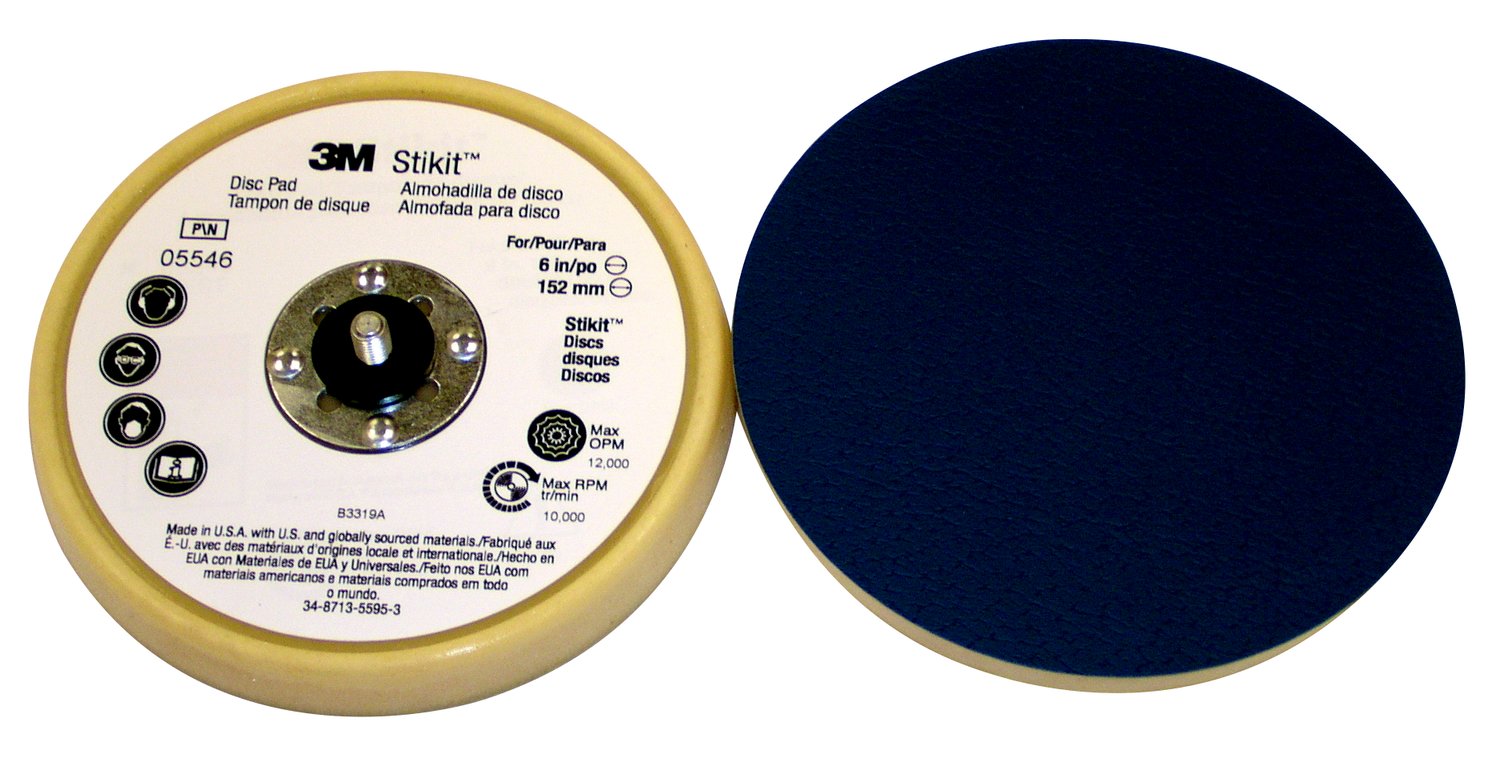 7100029070 - 3M Stikit Low Profile Finishing Disc Pad 05546, 6 in x 11/16 in 5/16-24 External, 10 ea/Case
