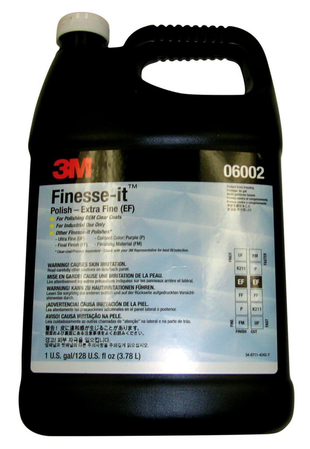 7000000630 - 3M Finesse-it Polish Standard Series, 06002, Extra Fine (110), White, White, 1 Gallon (3.785 Liter), White, 4 ea/Case