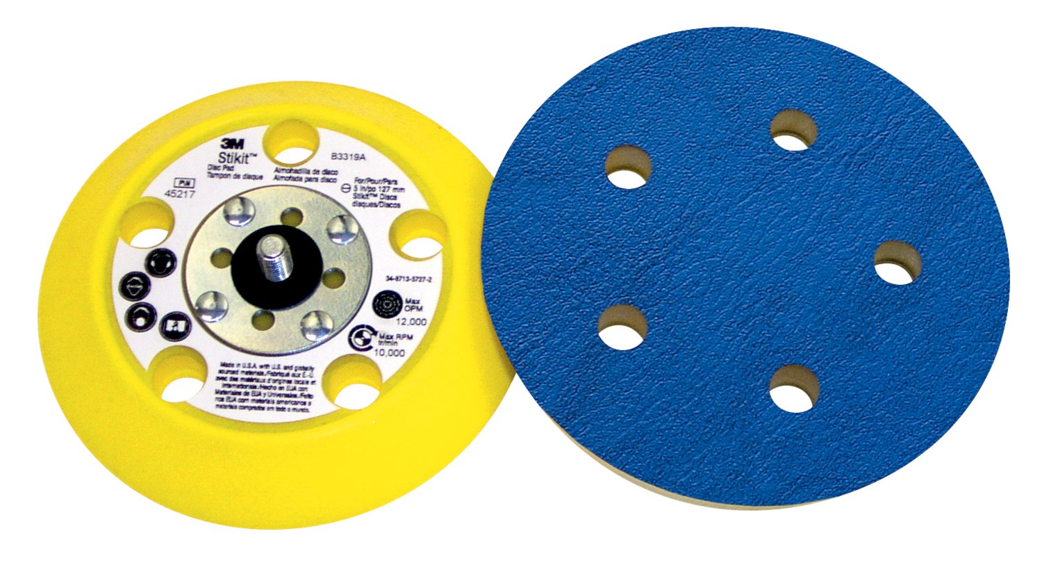7100045982 - 3M Stikit D/FDisc Pad 45217, 5 in x 3/4 in 5/16-24 External, 10 ea/Case