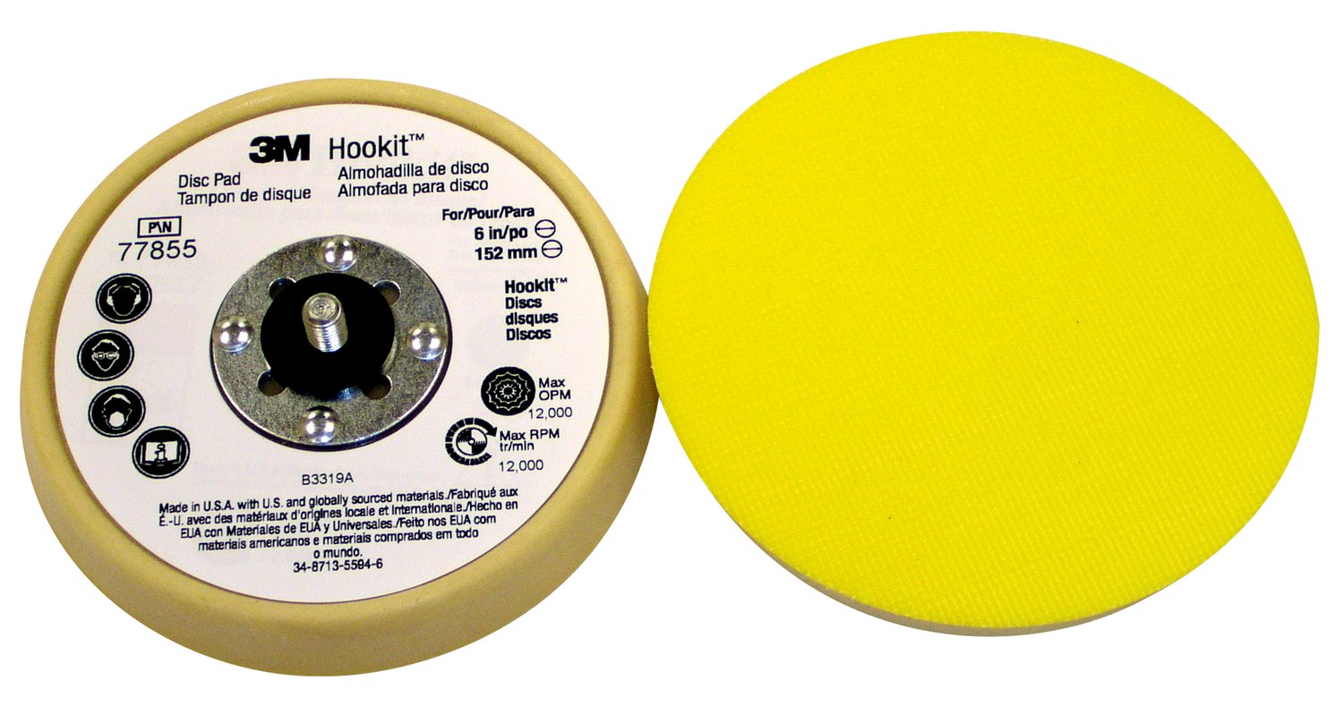 7100035324 - 3M Hookit Low Profile Finishing Disc Pad 77855, 5 in x 11/16 in 5/16-24 External, 10 ea/Case