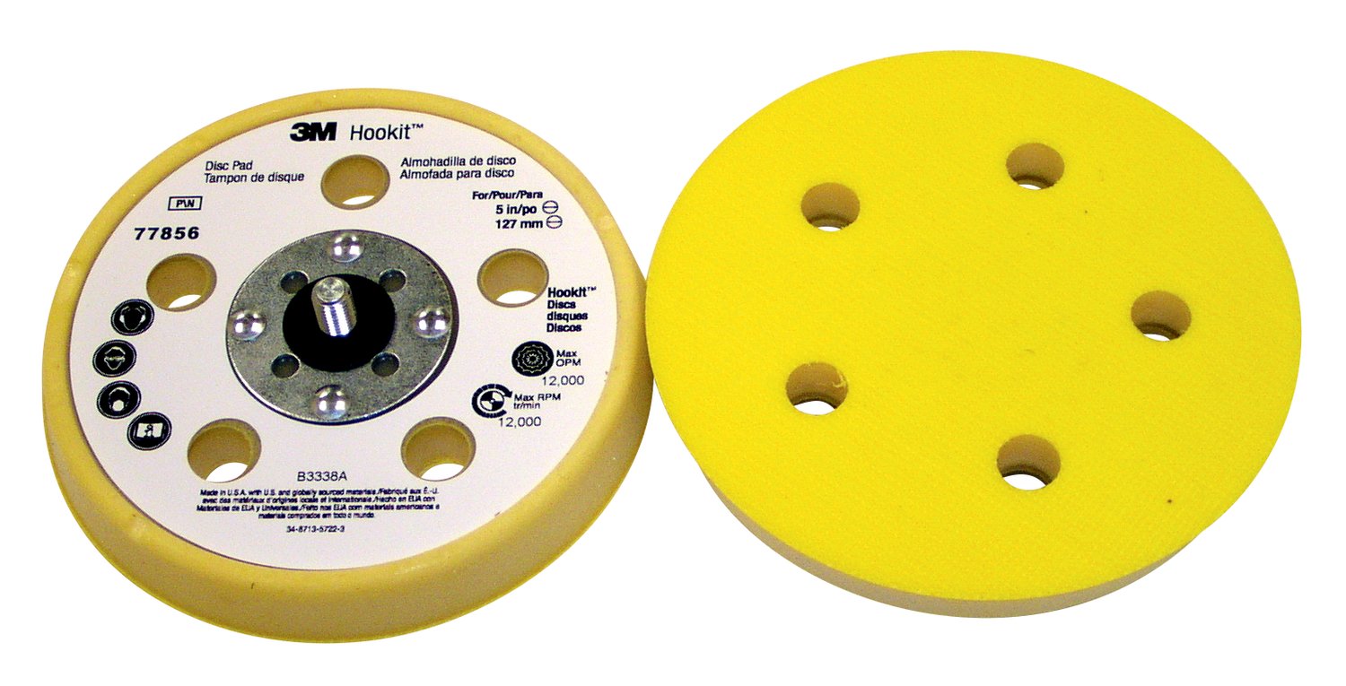 7100028484 - 3M Hookit D/F Low Profile Finishing Disc Pad 77856, 5 in x 11/16 in 5/16-24 External, 10 ea/Case